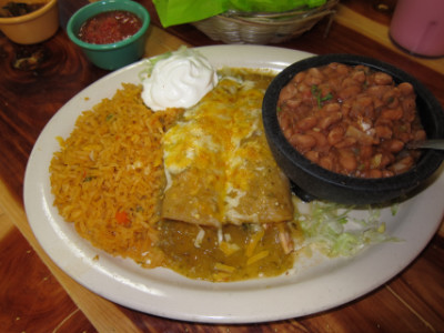 Green enchiladas at Abel's